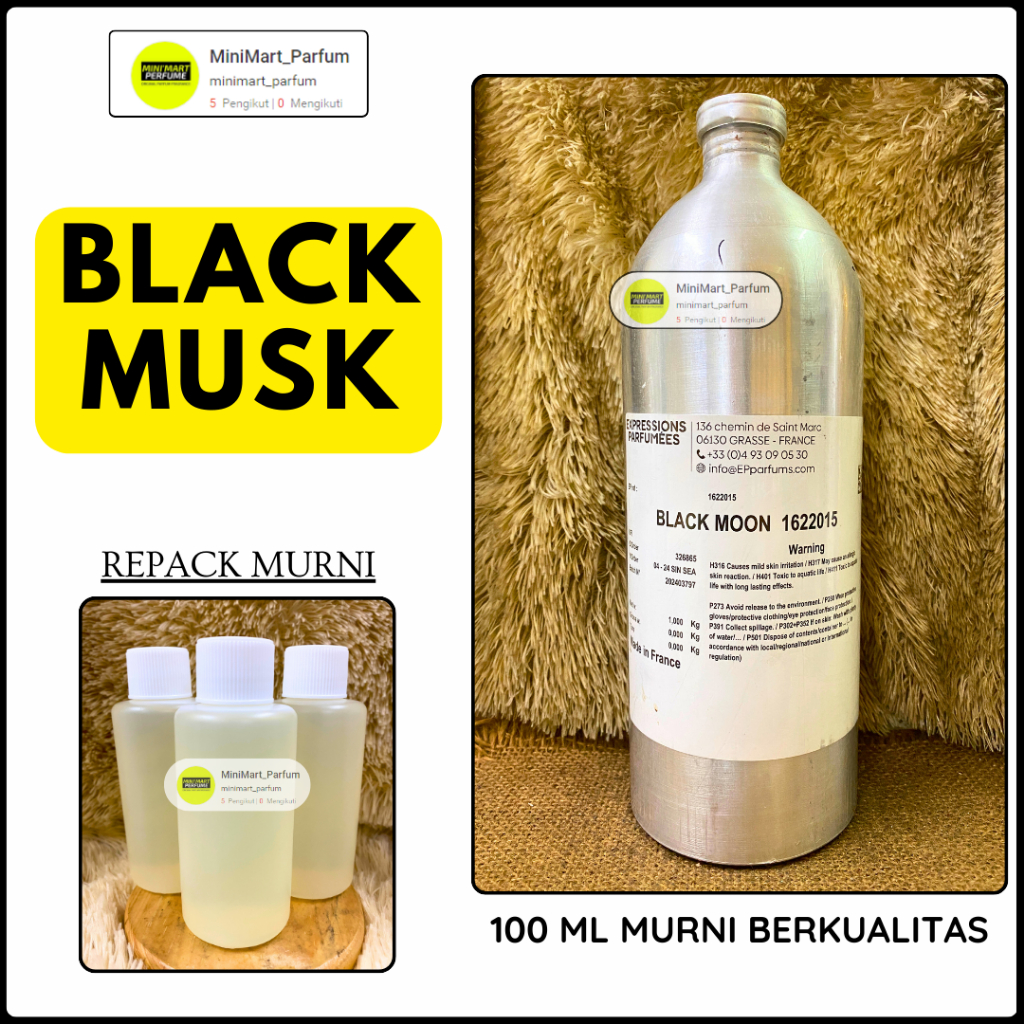 BLACK MOON Repack 100 ML SUPER Bibit Parfum Black Musk EXPRESSIONS