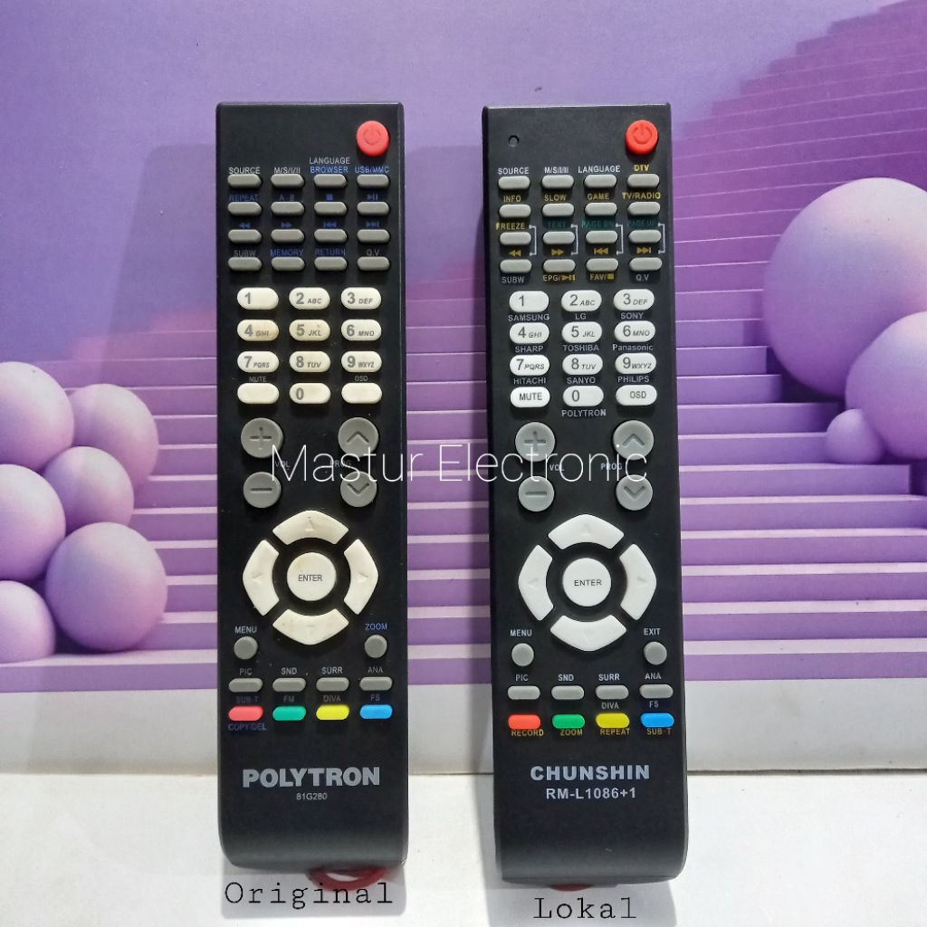 REMOTE REMOT TV POLYTRON LCD LED SERI PLM ORIGINAL