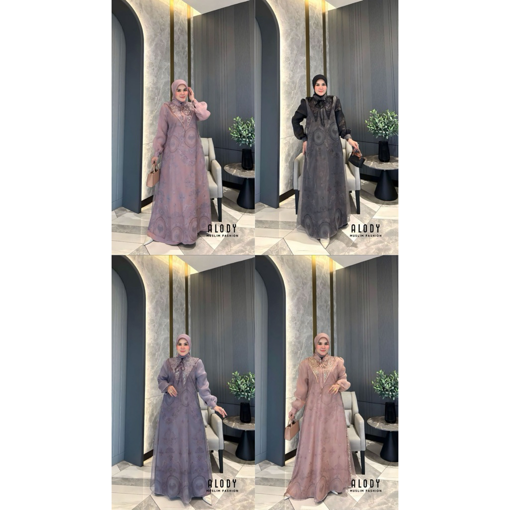 Nesa Aprillia Nayara dress vol 2 by Alody gamis mewah terbaru fashion muslim dress muslimah lebaran 