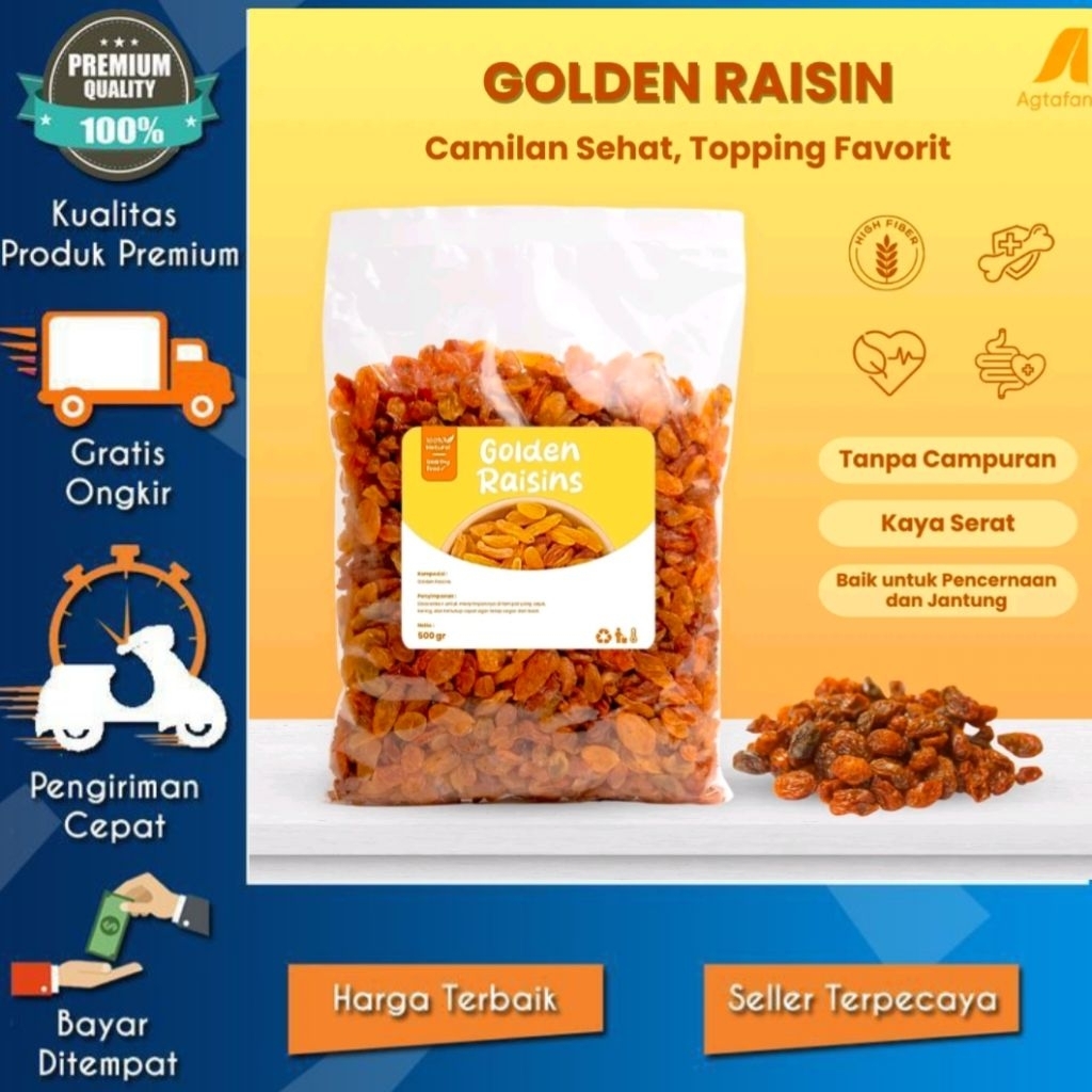 PROMO KISMIS GOLDEN RAISIN/KISMIS ASAM MANIS 1KG KISMIS ASEM MANIS GOLDEN RAISIN