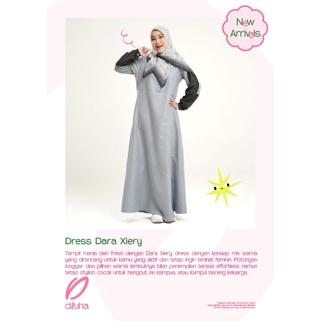 Dresslim Dara Xiery | Gamis Remaja Xiery | Dress Remaja | Dress Rabbani [Ori Rabbani]