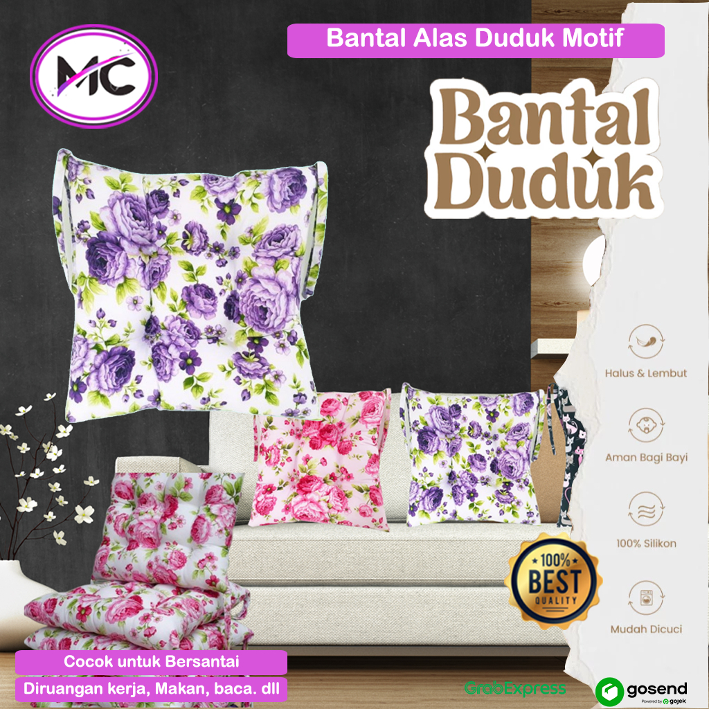 Bantal Alas Kursi Duduk Sofa Jok Mobil Empuk Anti Pegel dan Kempes Motif Bahan Tebal Alas Bantal Dud