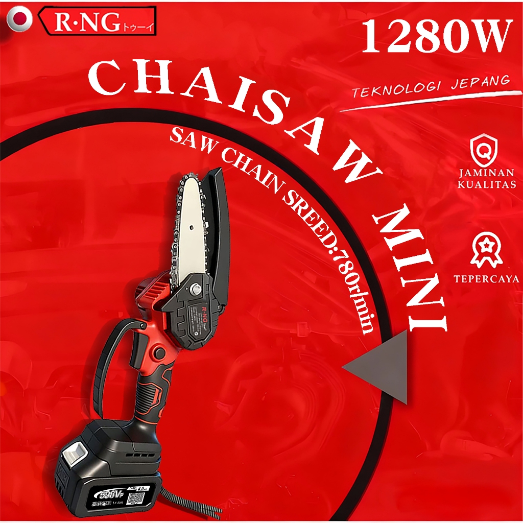 Dibuat Di Jepang Gergaji Chainsaw Mini Gergaji Mesin Gergaji Baterai Gergaji Mesin Gergaji Pemotong 