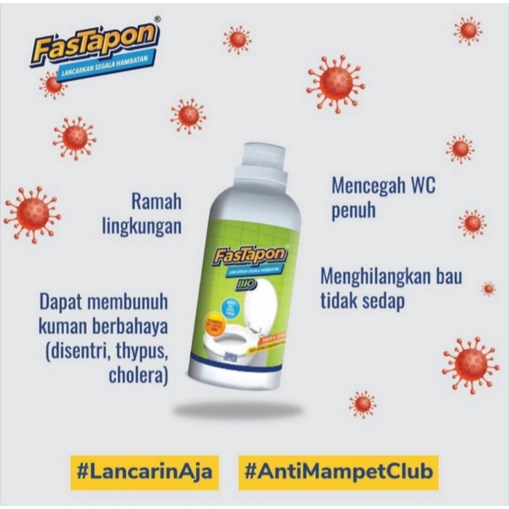 FasTapon Bio Penghilang Bau Kloset WC Toilet Bio FasTapon 500ML
