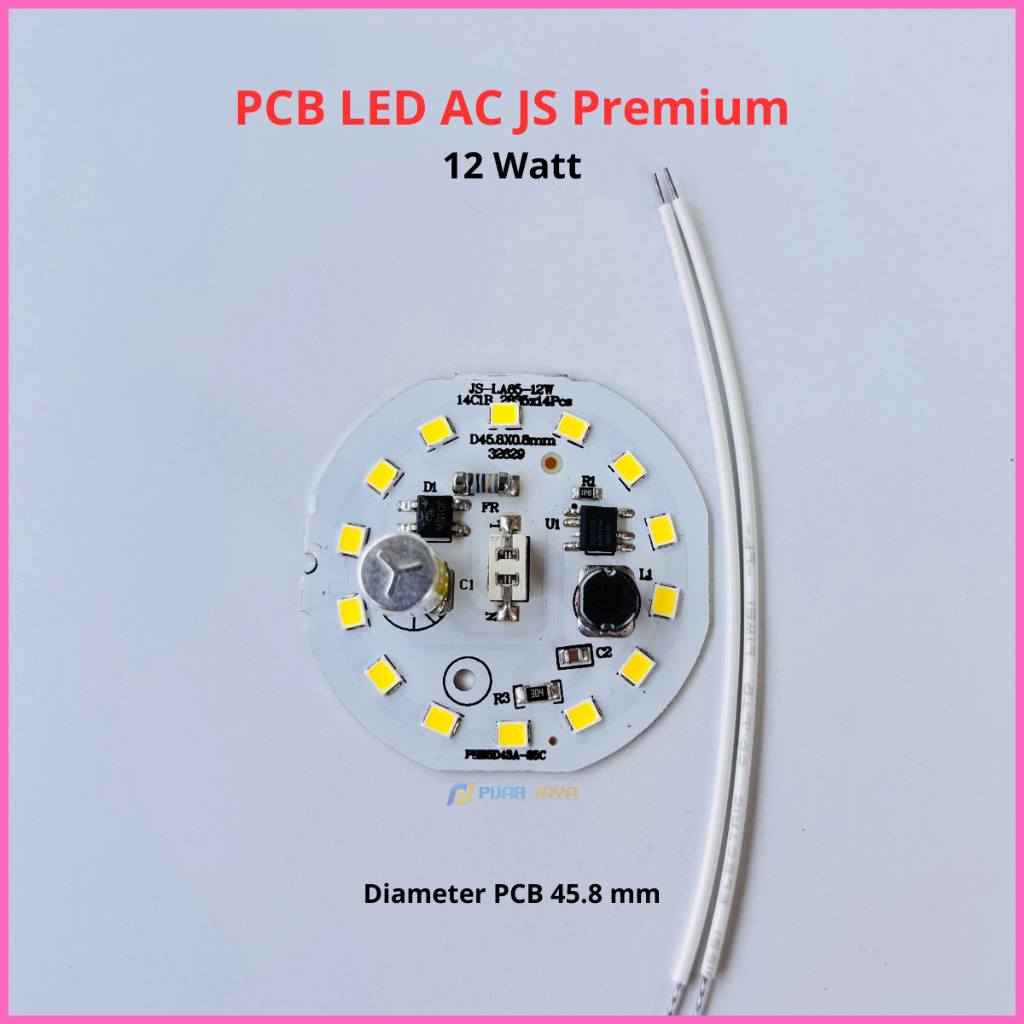 Mesin Lampu LED AC 12 watt PCB Led AC JS Premium 12w Modul Mata Led AC 12watt Sparepart Lampu LED