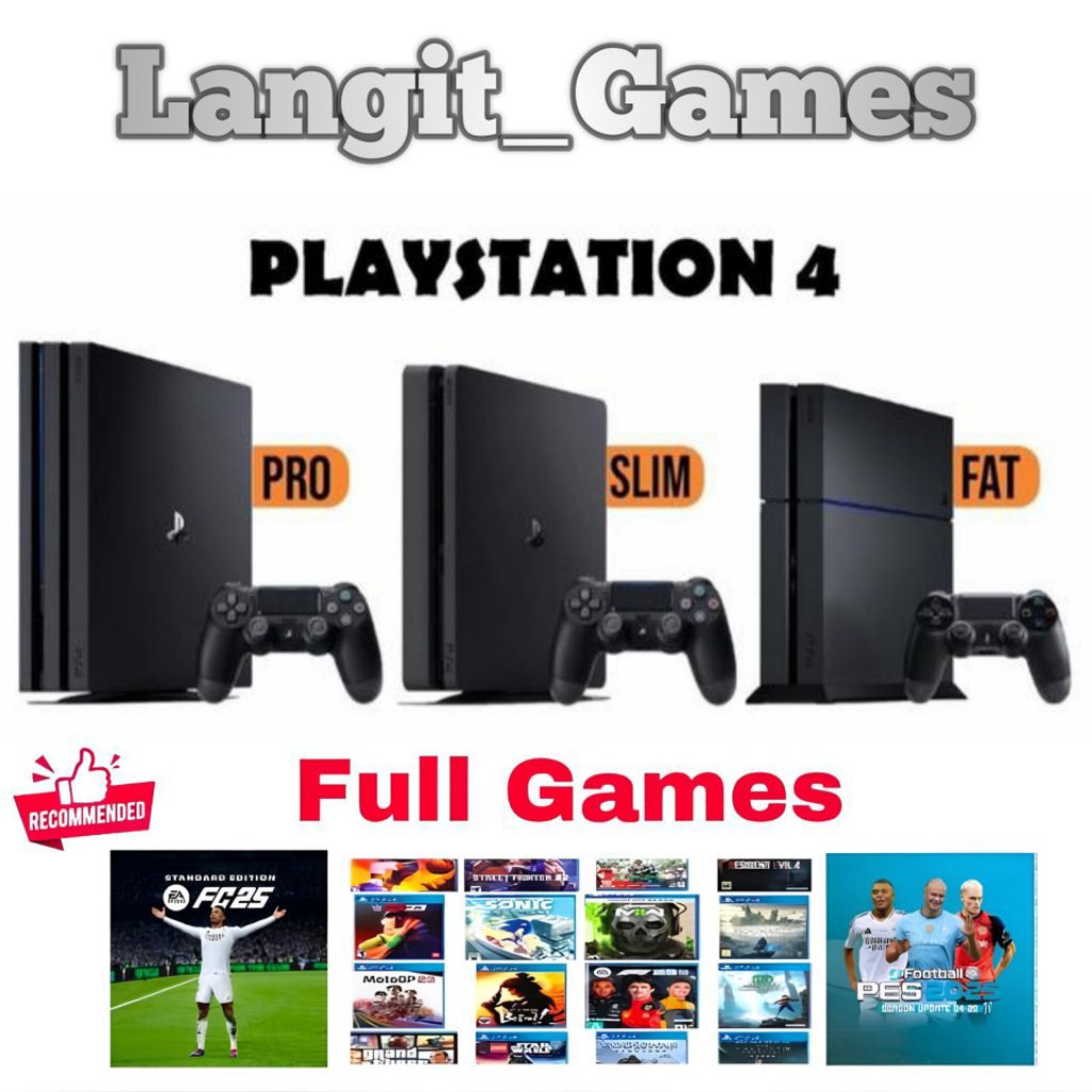 PS 4 | PS4FAT | PS4 SLIM | PS PRO Original Game Permanen
