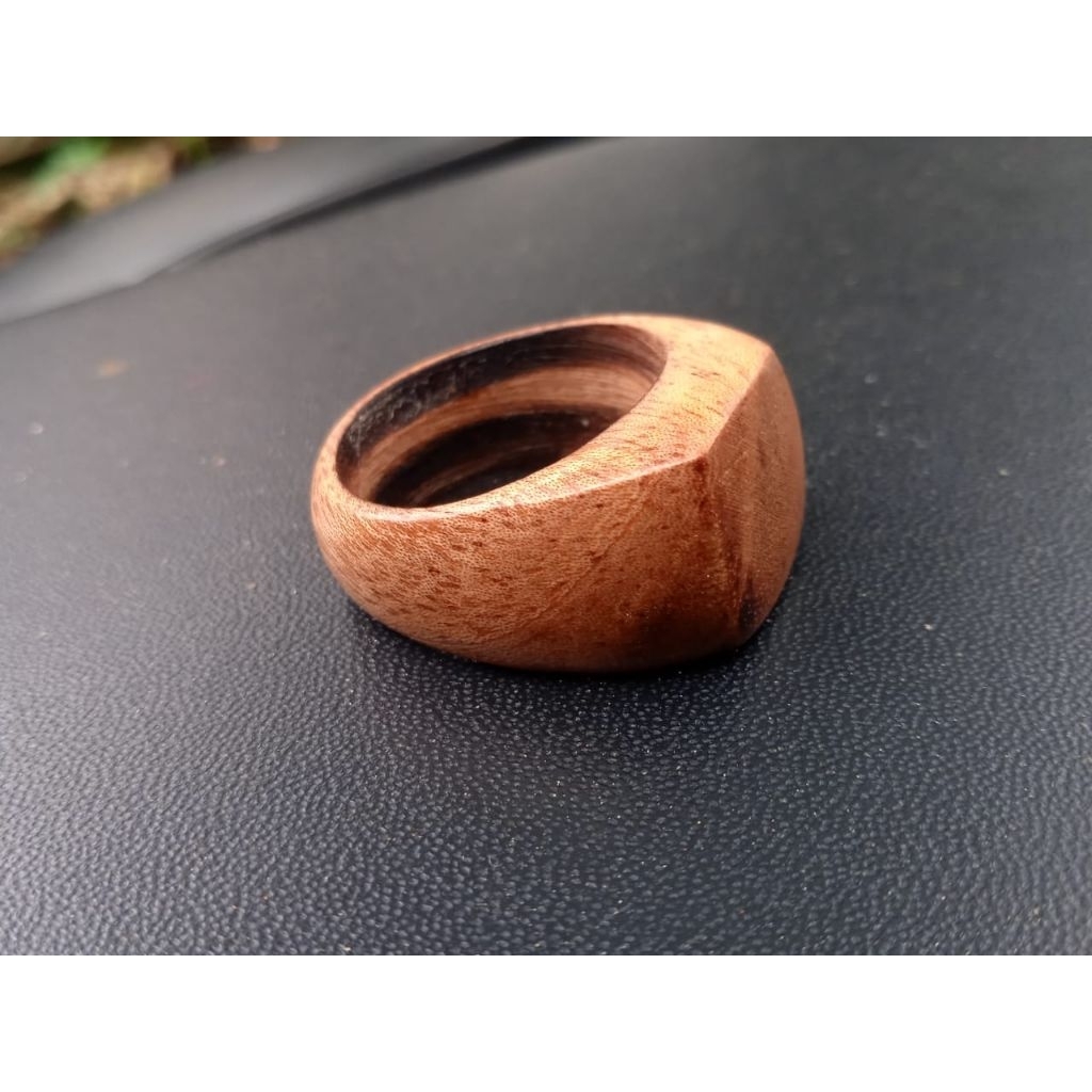 Cincin kayu nagasari model trompa berserat original