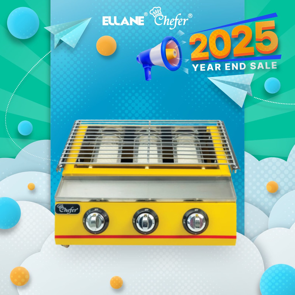 BBQ Gas 3 Tungku Chefer Alat Pemanggang