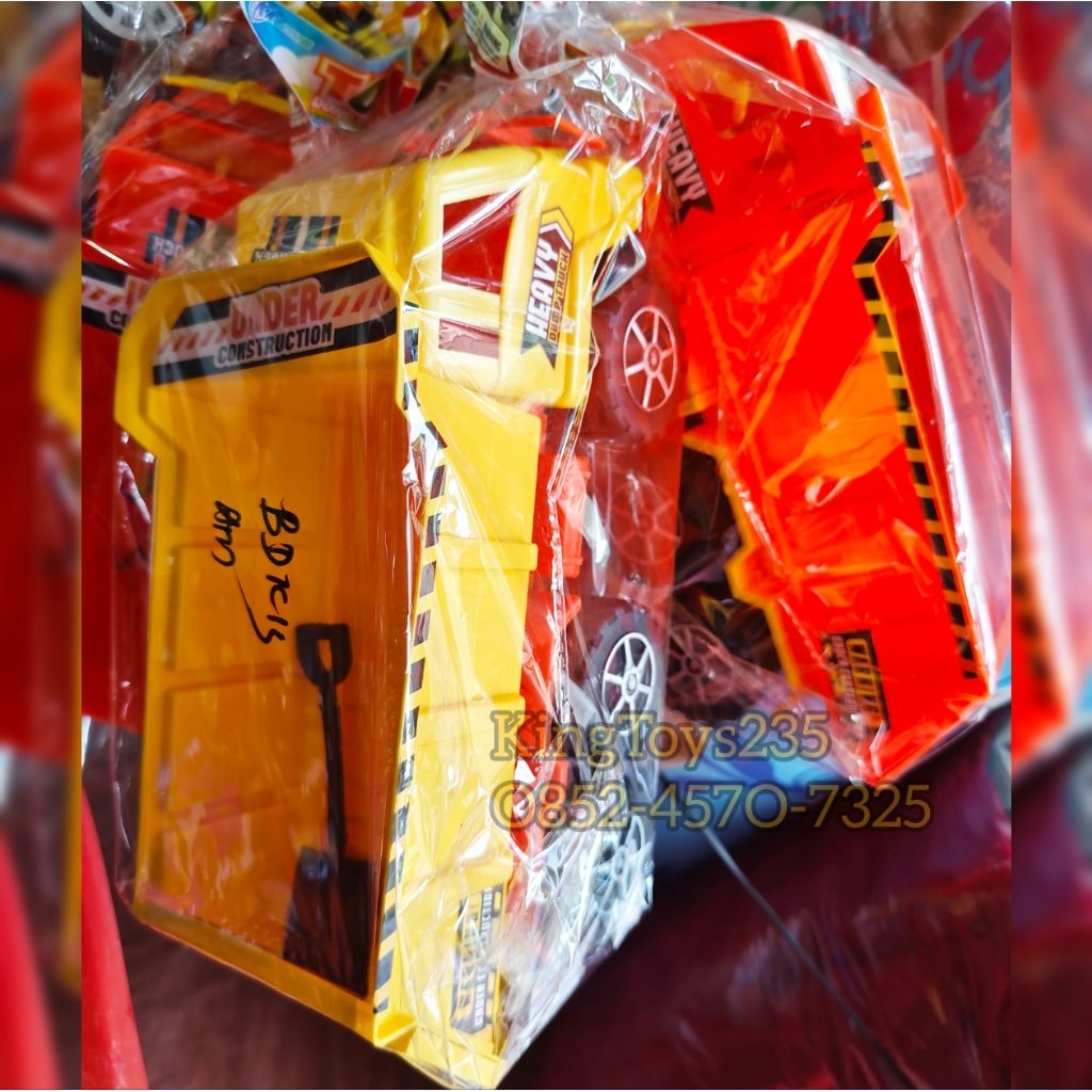 Mainan Mobil Mobilan Anak Dump Truck Truk Pasir isi Sekop dan Cetakan Pontianak Ukuran Besar Bahan K