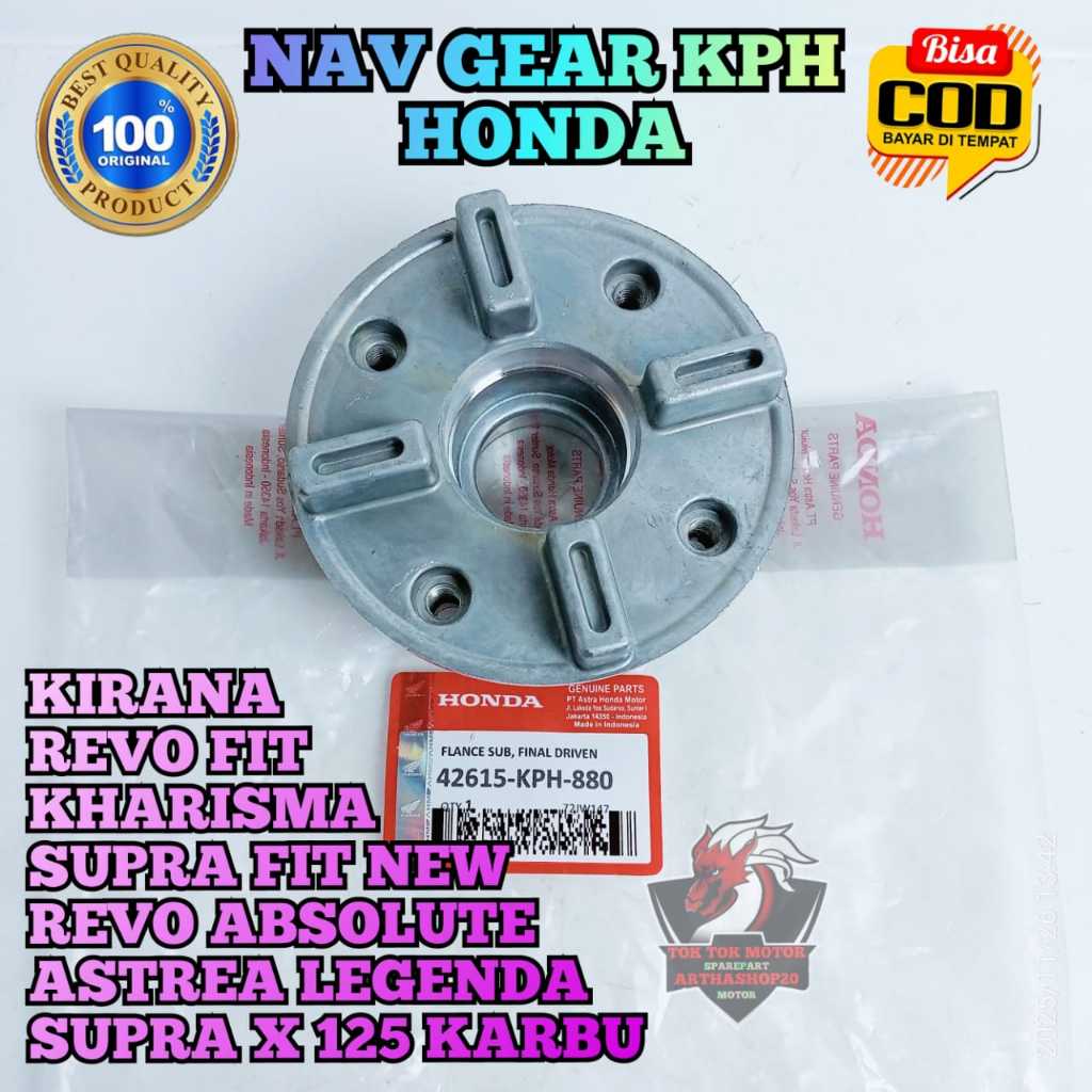 Nap gear kph asli original motor honda karisma , supra x 125 karbu , kirana , revo absolute , revo f