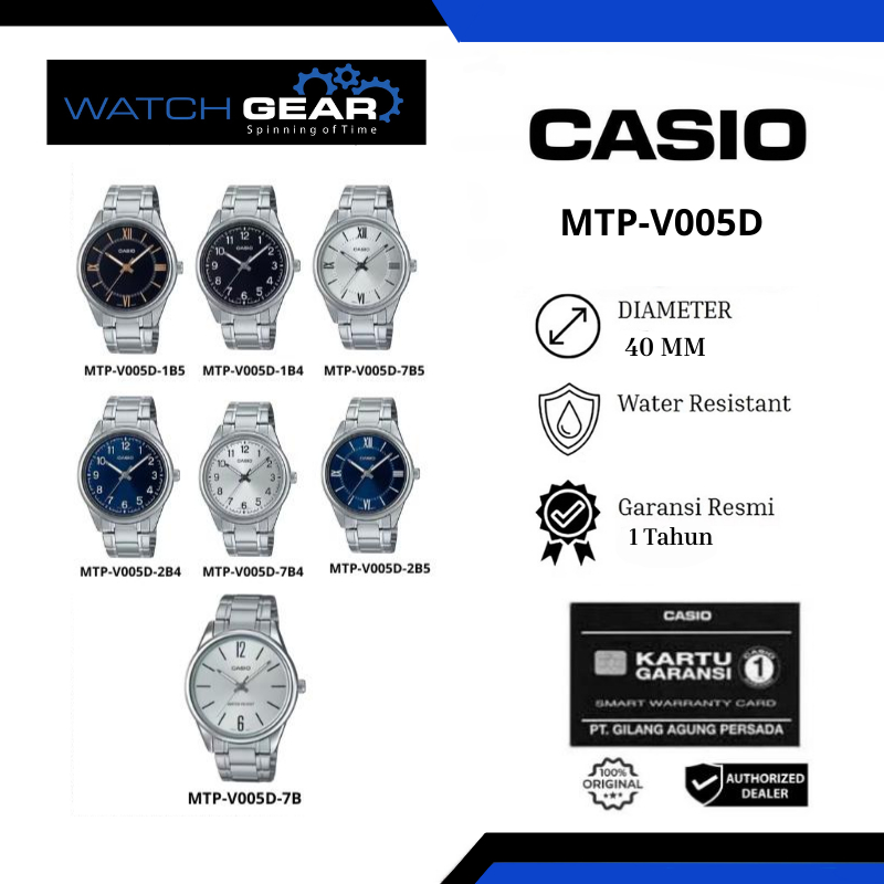 Jam Tangan Pria Casio GENERAL MTP-V005D ORIGINAL