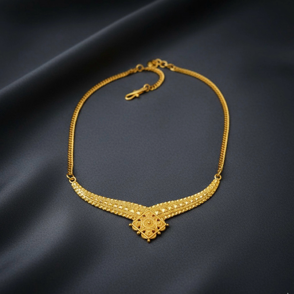 KALUNG TITANIUM LIONTIN ALPAKA LAPIS EMAS MODEL DUBAI