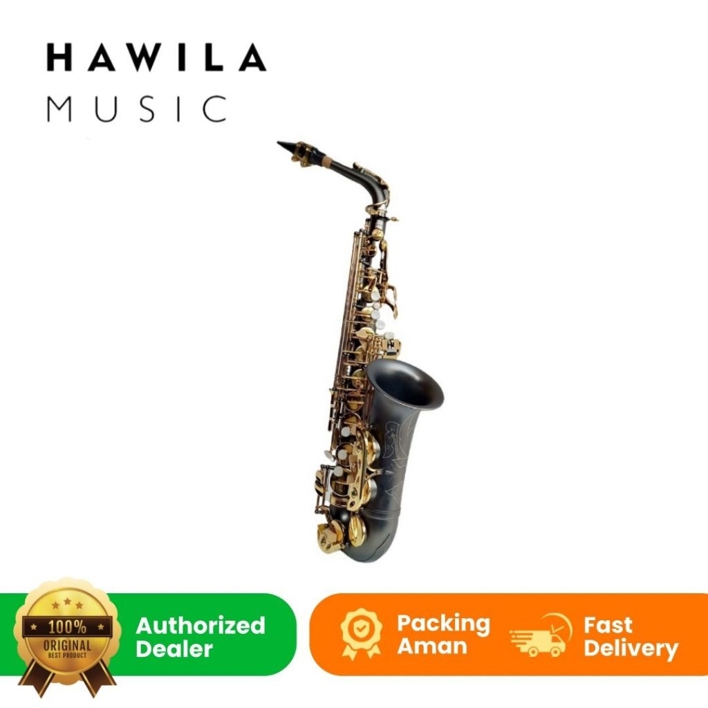 Alto Saxophone Alto Sax ANTONIO Black Doff YWAS 05 Original Lengkap HARDCASE