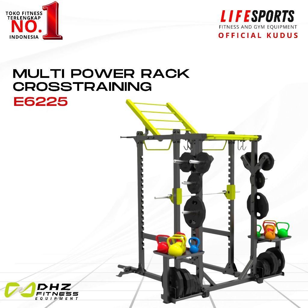 LIFESPORTS - Fitness Gym Multi Power Rack Crosstraining Machine DHZ Series E6225