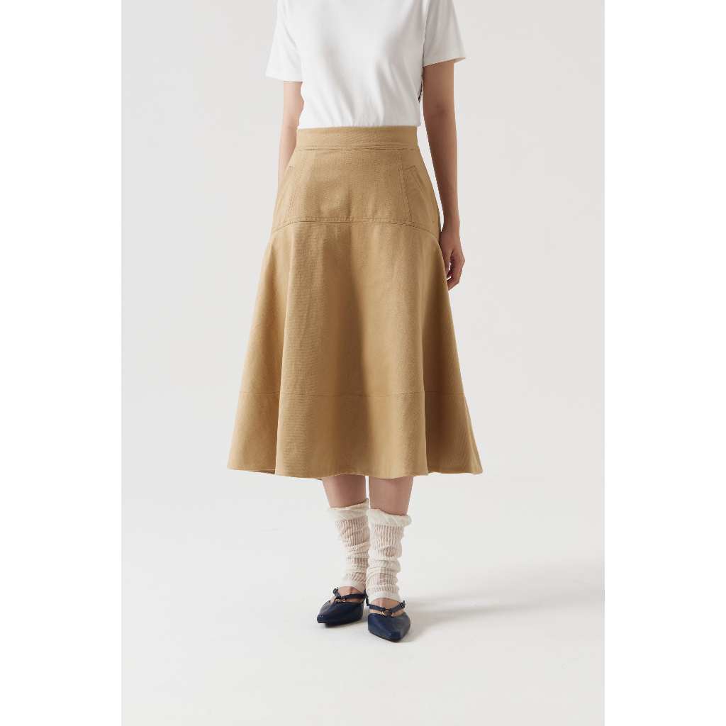 NASL by Nagita Slavina Khaki Hipline Skirt