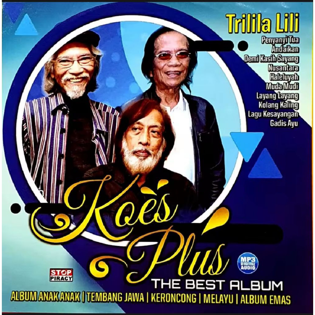 KASET CD MP3 MUSIK AUDIO 150 LAGU KOLEKSI LENGKAP LAGU KOES PLUS-LAGU ALBUM KOES PLUS LENGKAP FULL A