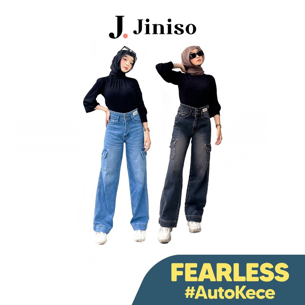 JINISO - Highwaist Cargo Fearless Jeans
