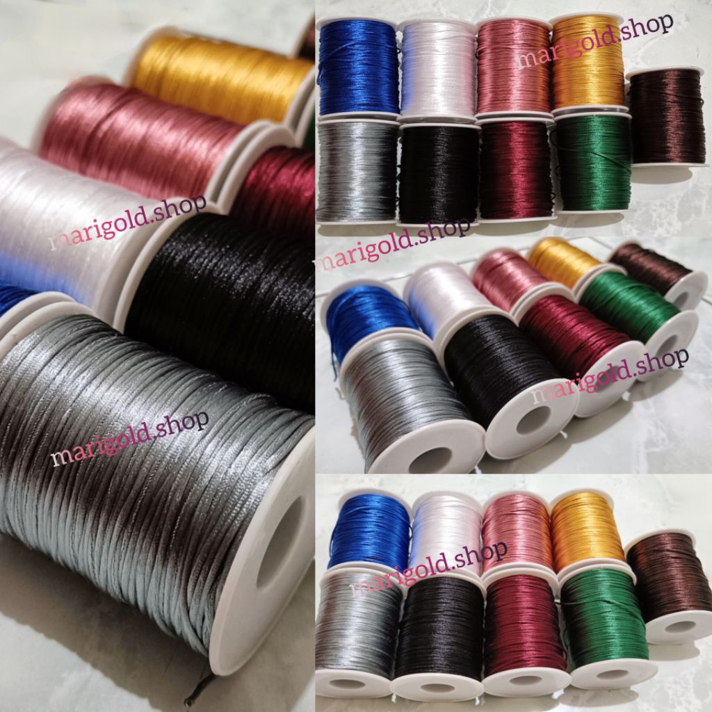 5meter Tali Satin/Tali Satin Cina Cord/Tali Gelang Kalung Accesories Aksesoris Gantungan Simpul/Bena