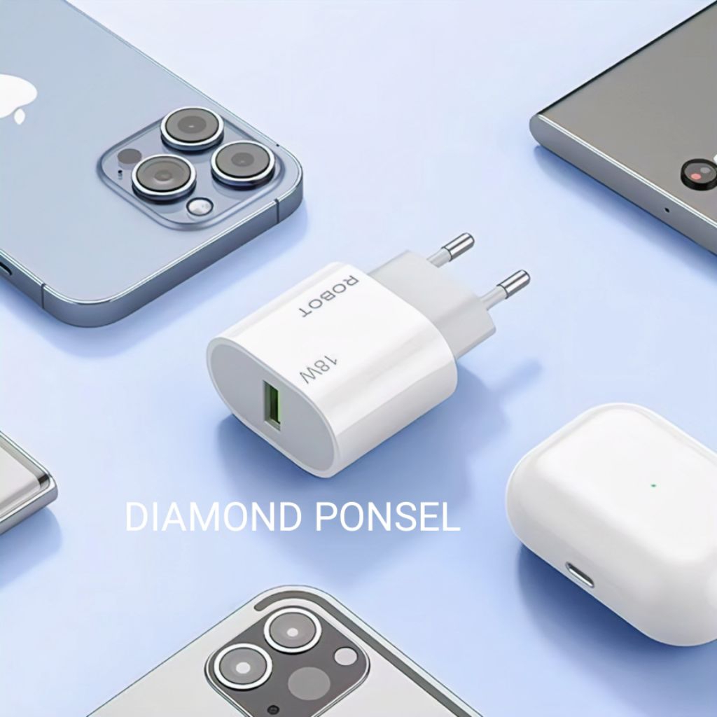 Kepala Charger / Adaptor 18W ROBOT Fast charging