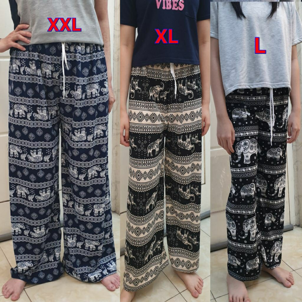 celana kulot panjang L.XL.XXL.khusus L abg tinggi badan 157 cm bahan voxy melar kayak karet cowo cew