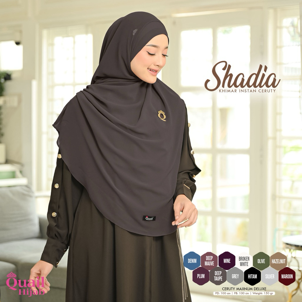 Quail Hijab - SHADIA HIJAB KHIMAR ORI QUAIL CERUTY PREMIUM | KHIMAR ORIGINAL QUAIL HIJAB