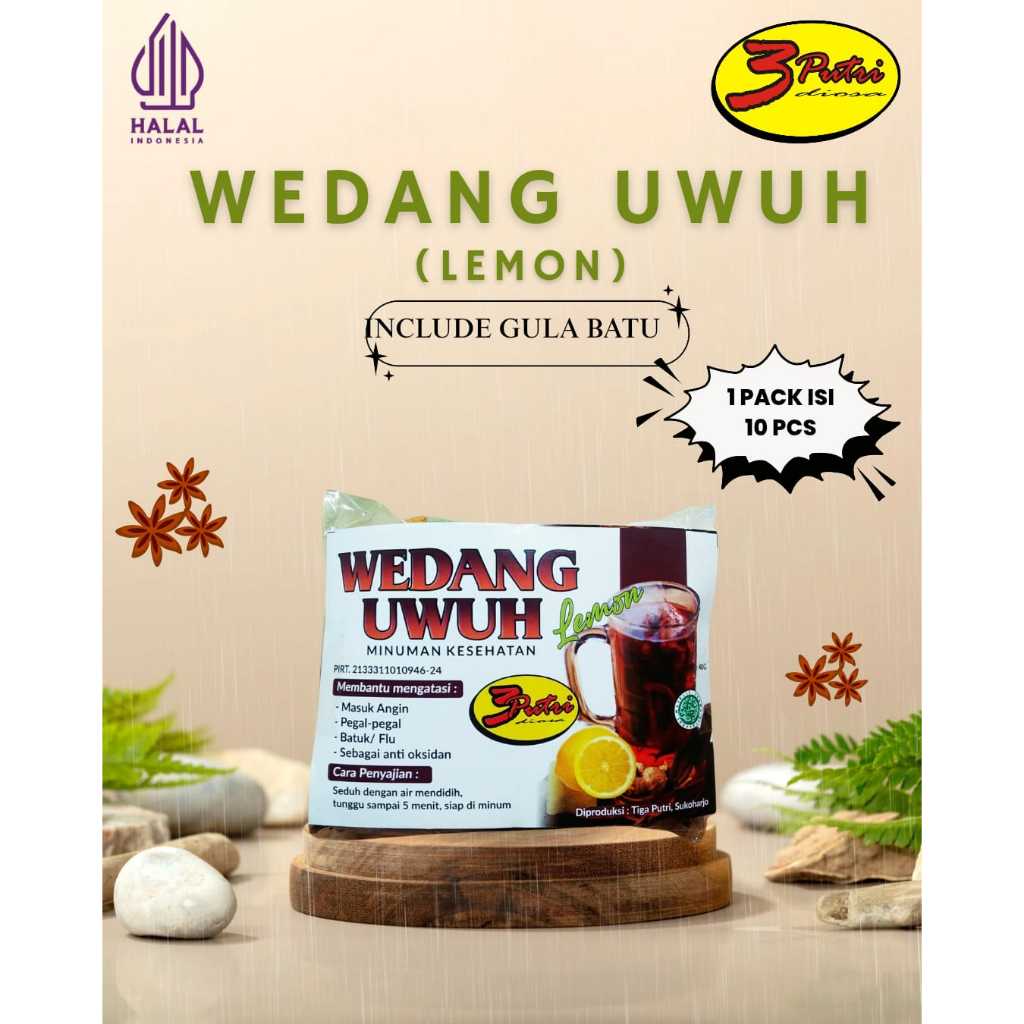 WEDANG UWUH + LEMON ANTI MASUK ANGIN (1 PACK ISI 10 PCS )