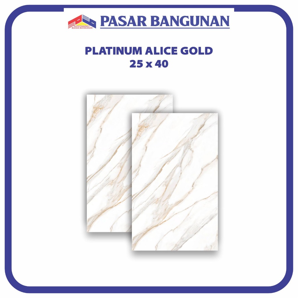 KERAMIK 25x40 PLATINUM ALICE GOLD GRADE A
