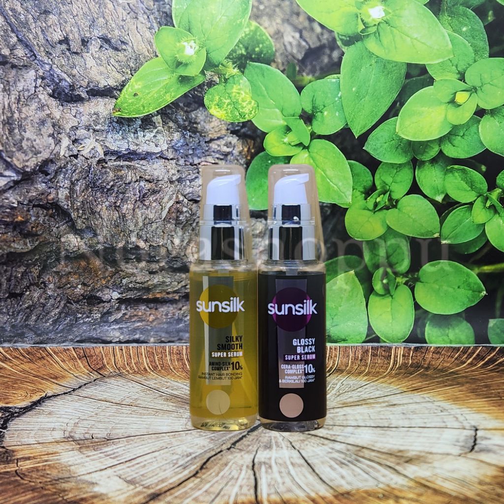 Sunsilk Super Serum Silkysmooth Glossy Black Hair Serum Rambut