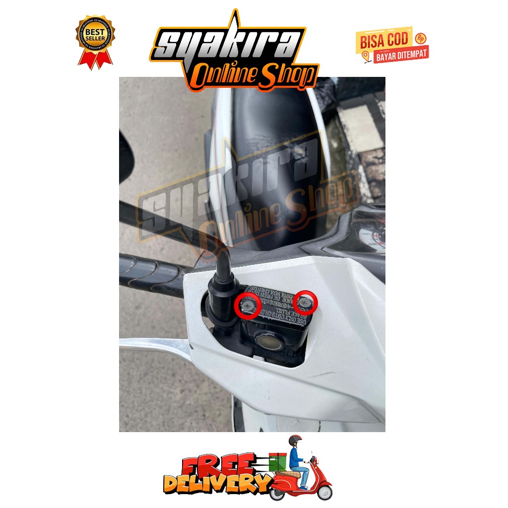 BAUT TUTUP MASTER REM ( 2 BAUT ) MODEL 2 KUNCI BEAT SCOOPY KARBU FI ESP SPACY VARIO 110 TECHNO CW TA