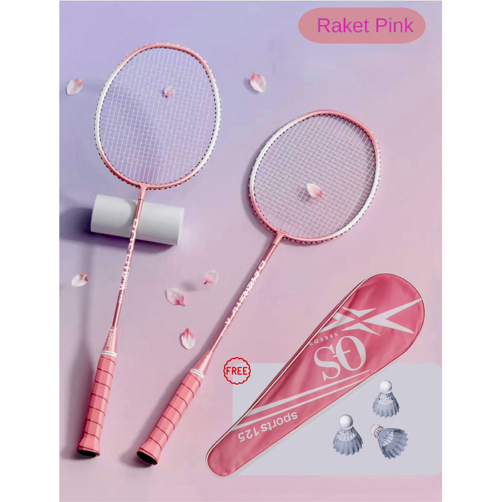 [Free tas]Raket Badminton Paket Komplit/ Raket Bulu Tangkis Isi 2 Free Bag/Raket Bulutangkis/Shuttle