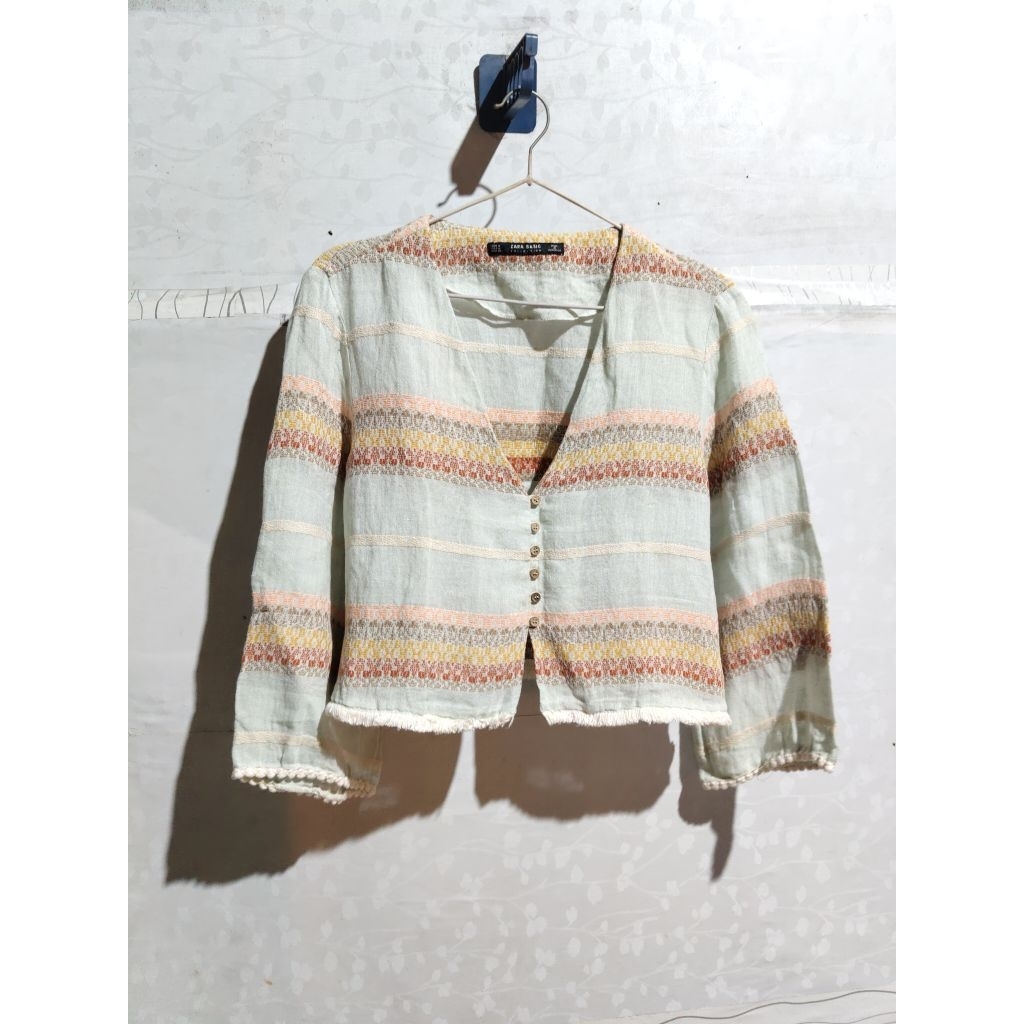 blazer crop top zara