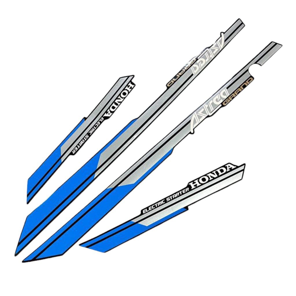 striping honda astrea grand biru silver