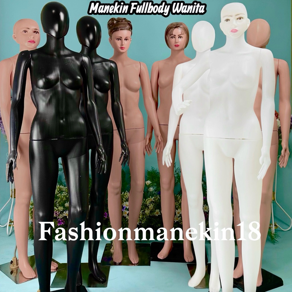 MANEKIN FULLBODY WANITA DEWASA PLASTIK + PATUNG FULLBODY WANITA + PATUNG BAJU WANITA + MANEKIN DISPL