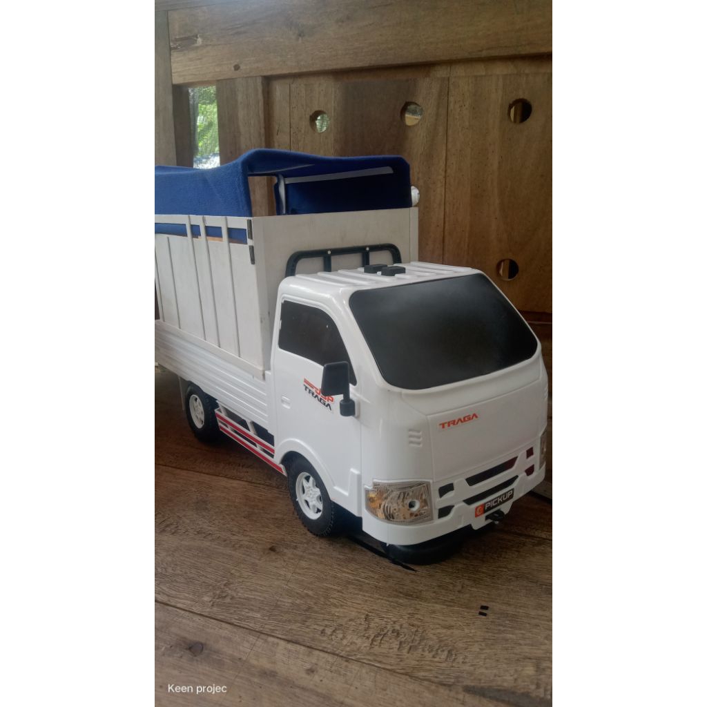 Miniatur Traga dan L300 model bak truk paket komplit aksesoris Mobil Lampu