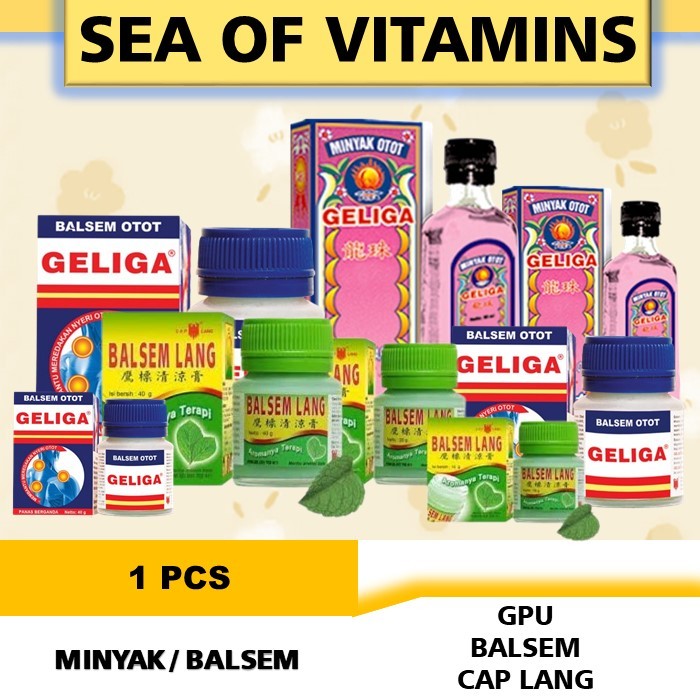 1 PCS PEREDA NYERI OTOT BALSEM GELIGA/ MINYAK OTOT GELIGA/ BALSEM LANG 10GR/20GR/40GR | MINYAK OTOT 