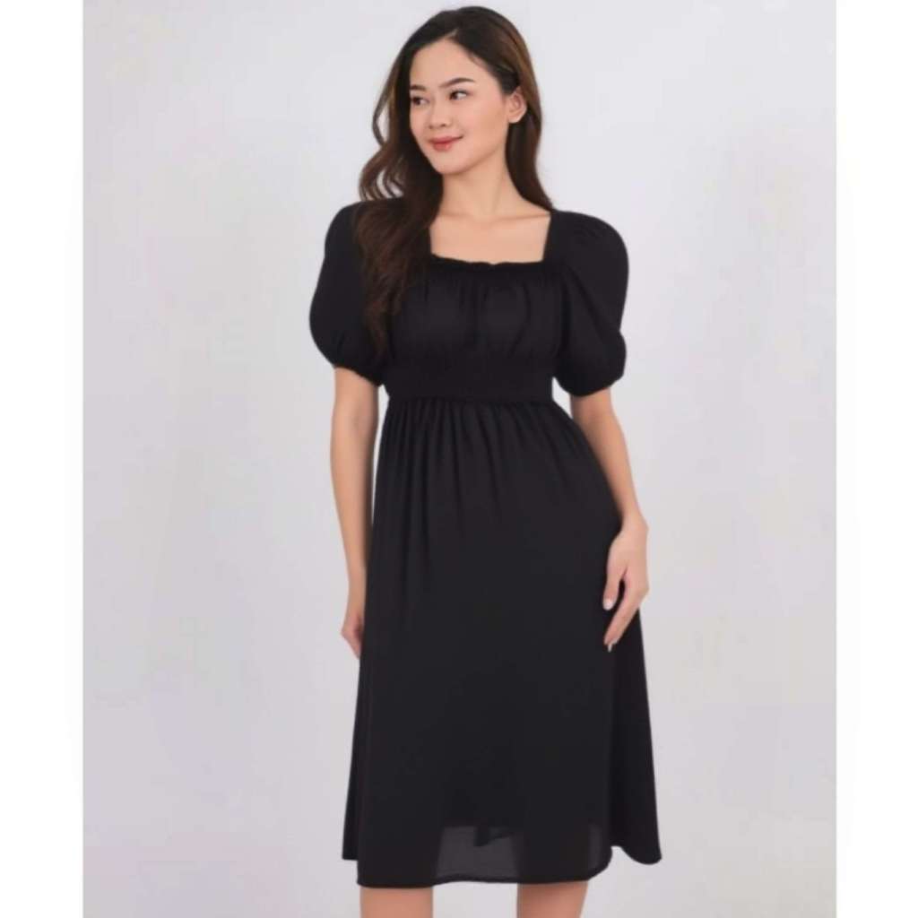 Daster Naura Vintage Korean Style Pinggang Kerut Viral Kekinian / Daster Wanita Jumbo Termurah