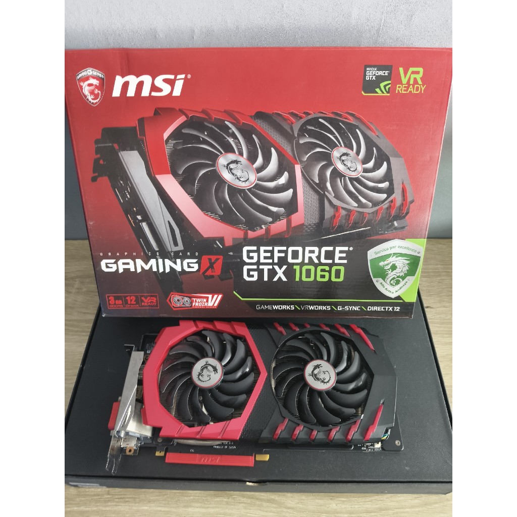 VGA MSI Geforce GTX 1060 Gaming X+ 3GB GDDR5 Fullset