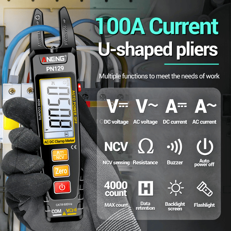 Jaya Aneng Multimeter Tang Ampere Clamp Meter Digital Ac Dc Voltage Tester Ncv 4000 Count Pn129