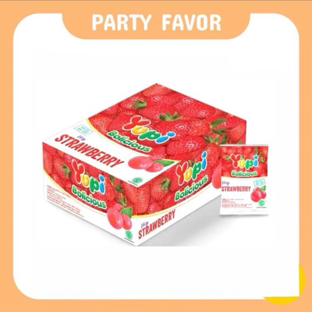 YUPI PERMEN GUMMY BOLICIOUS FRUITS - YUPI RASA BUAH 1 Box isi 24 pcs GROSIR TERMURAH
