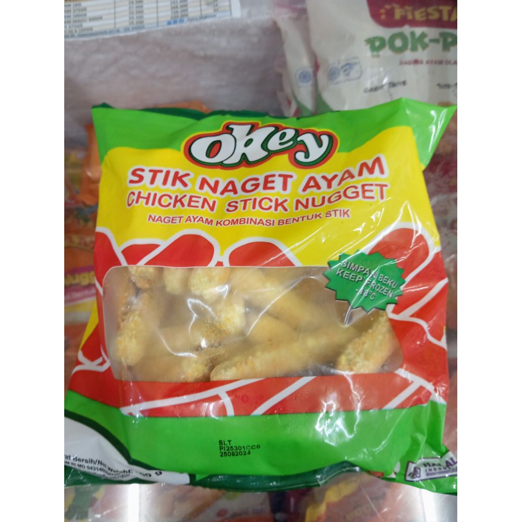 Okey Naget Ayam Kombinasi Stick 500g, 1kg - Zmart Food