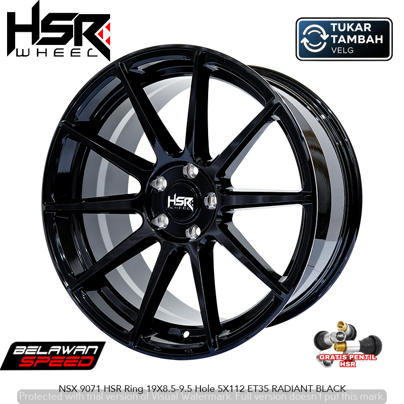 VELG MOBIL HSR NSX 9071 RING 19 PCD 5X112 UNTUK