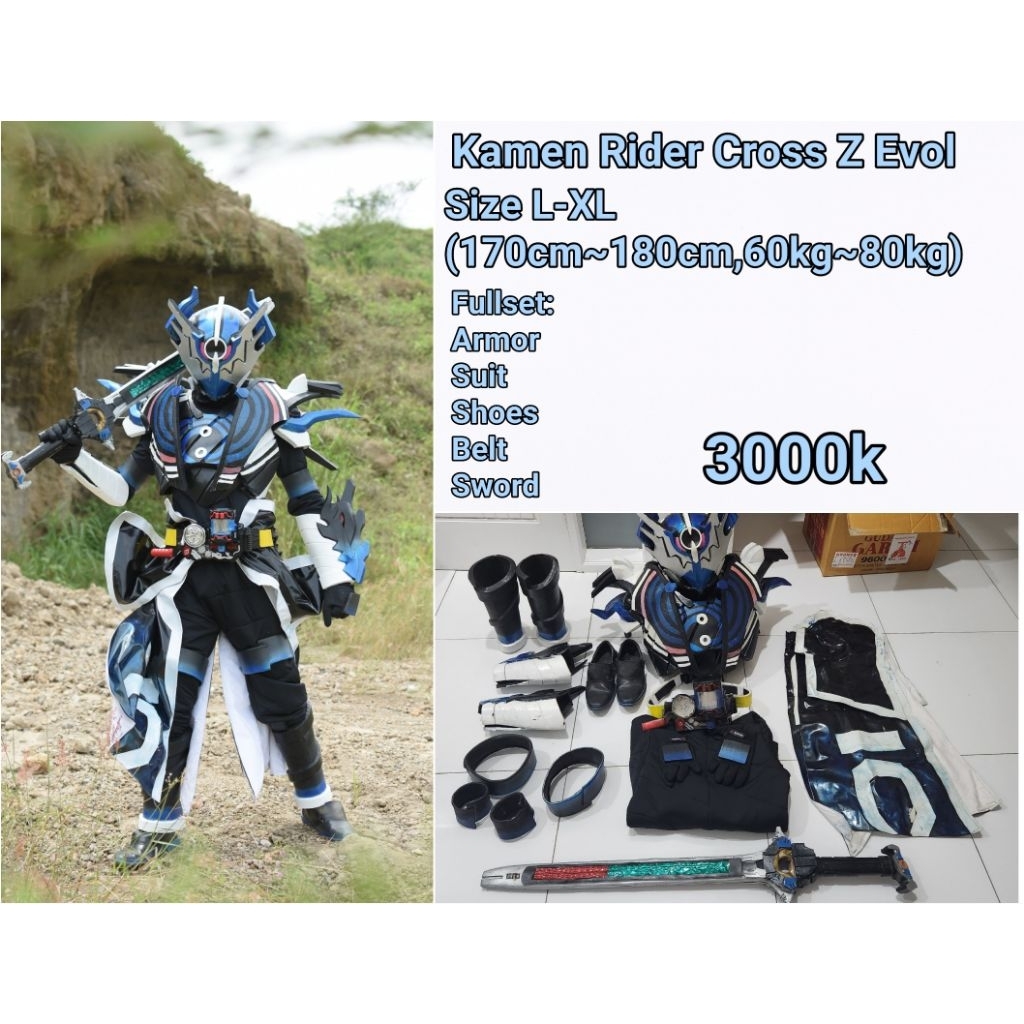 Kostum Cosplay Kamen Rider Cross Z Evol Kamen Rider Build