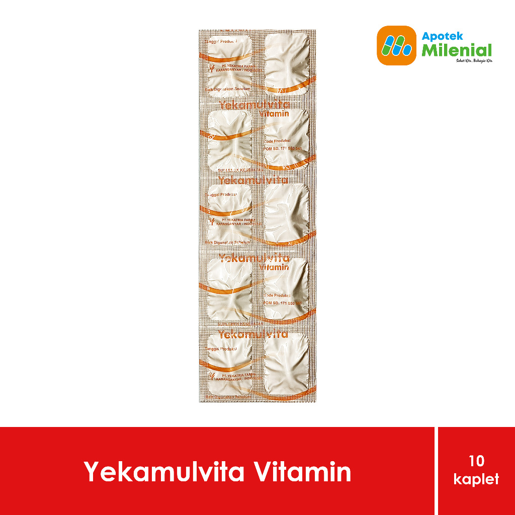 Yekamulvita Vitamin Strip isi 10 Kaplet