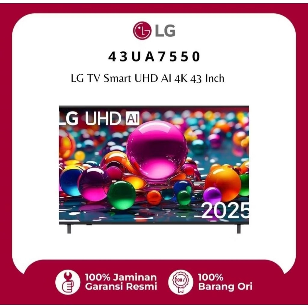 TV LED LG 43INCH SMART TV 4K UHD 43UA7550 TV LG 43INCH SMART