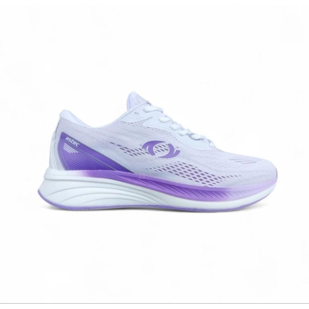 Astec sepatu olahraga lari dan senam wanita Lava White Purple Original BNIB