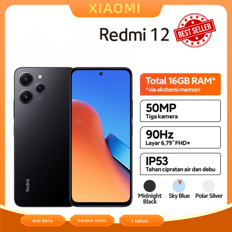Xiaomi Redmi 12 5G (8GB/256GB) | (8+128GB) MediaTek Helio G88 5000 mAh 18W 90Hz FHD+ 50MP Triple Kam