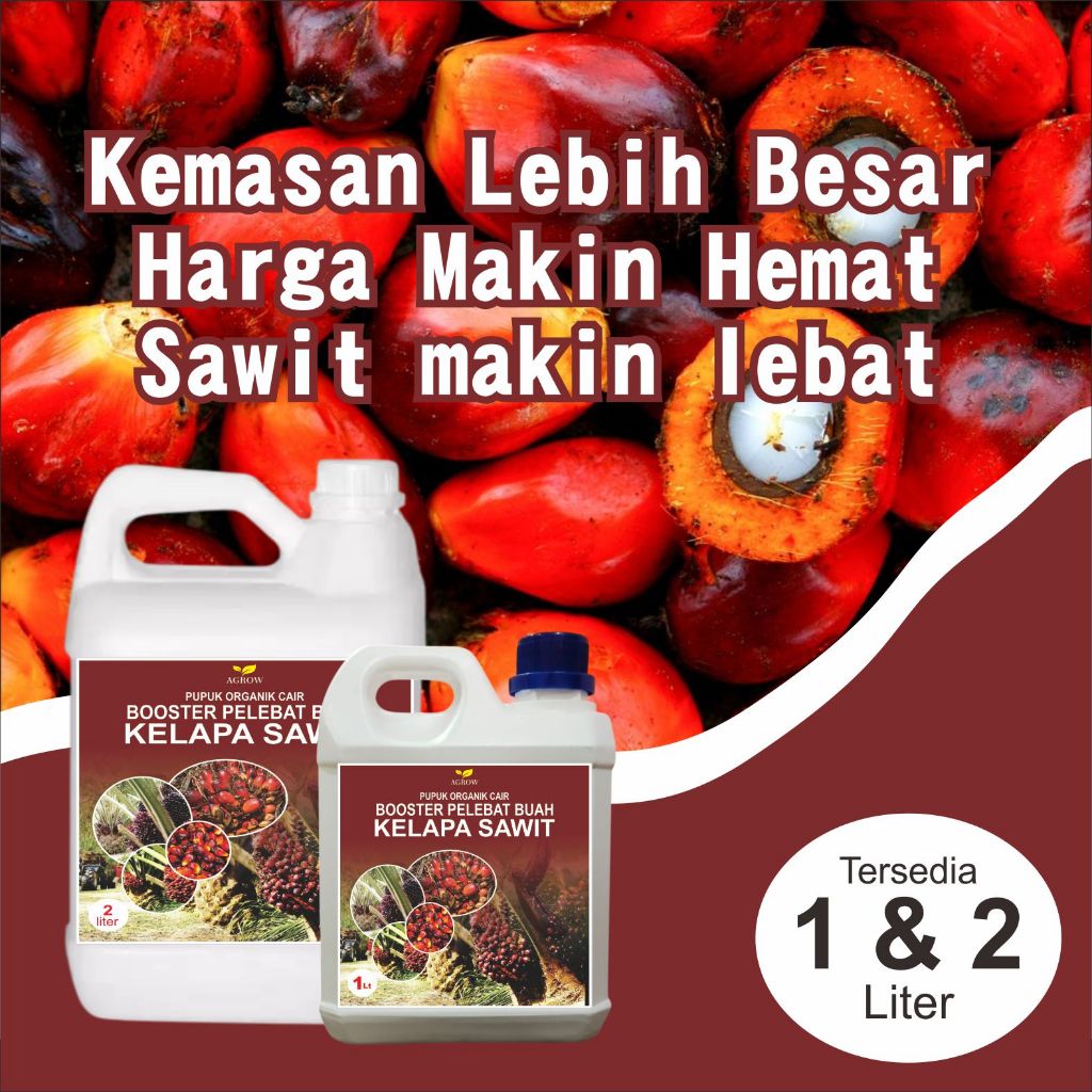 Booster organik Kelapa sawit 1 & 2 liter, bernutrisi tinggi dan ramah lingkungan dapat digunakan unt