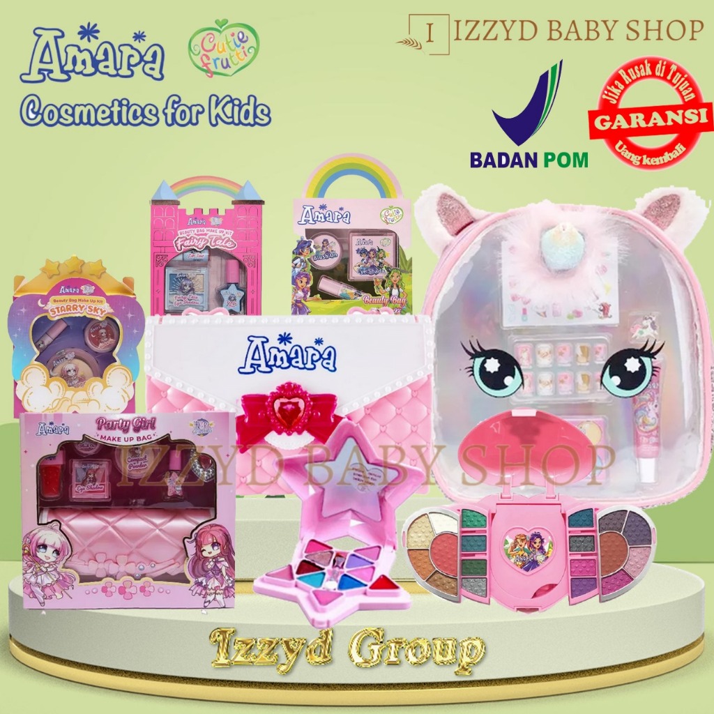 Amara Beauty Bag Make Up Kit  Hadiah makeup anak lipstick eyeshadow bedak anak aman ber bpom lip