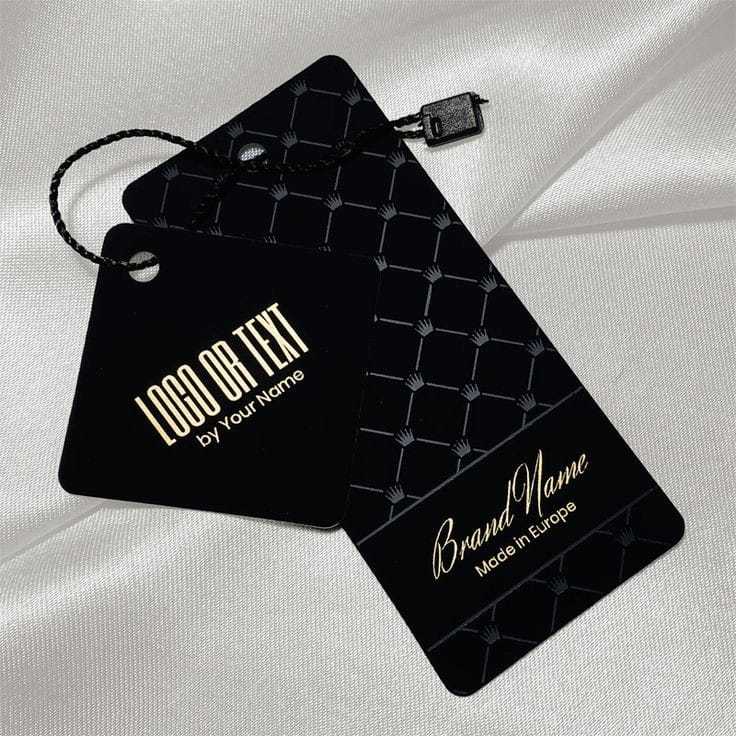 ( Free Desain ) hangtag merk baju / merk krtas / hangtag ivory / hangtag / label pakaian / label gan