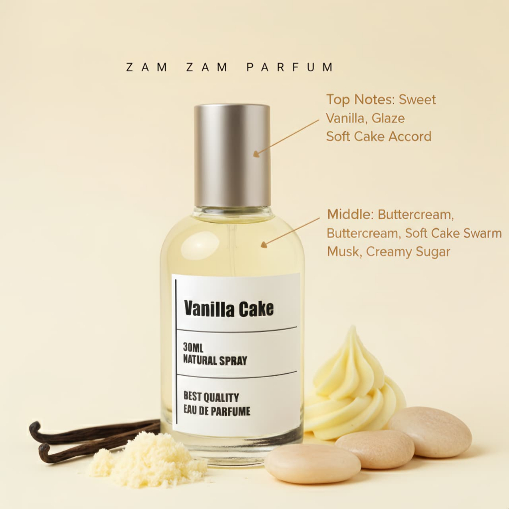 ( 30ml ) v4nila c4ke ZAM ZAM Parfum 30ml | Soft • Fresh • Best Seller